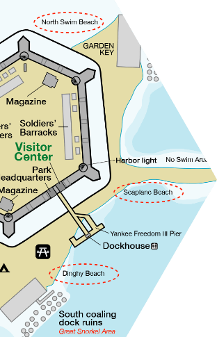 Dry Tortugas Beaches Map Tablet 