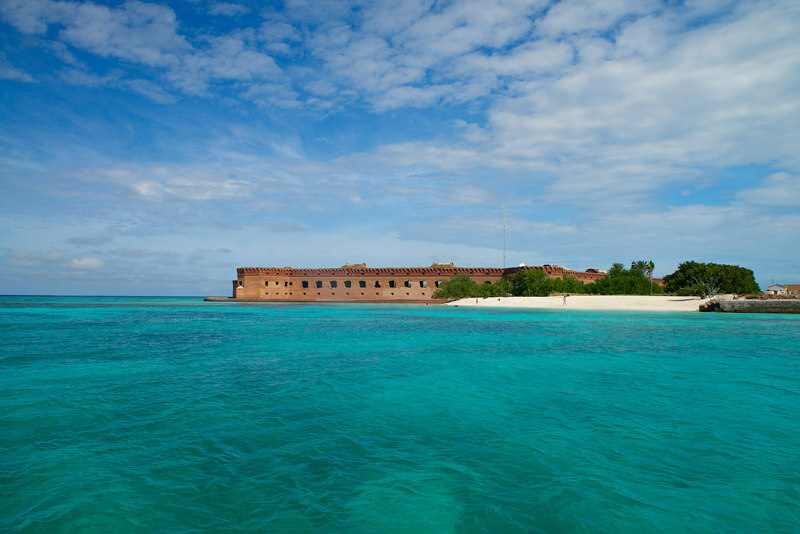 the beach at fort jefferson
