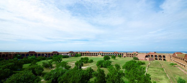 Aerial View of Fort Jefferson Scenery