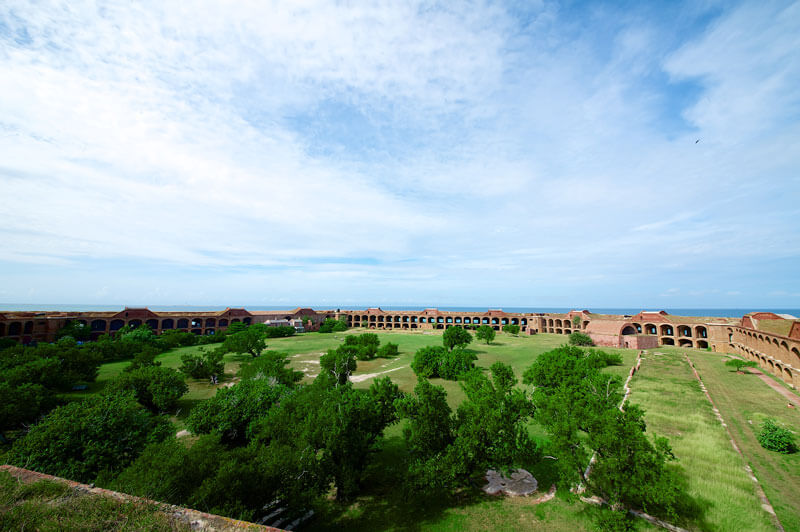 Aerial View of Fort Jefferson Scenery