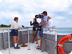 camera crew near fort jefferson