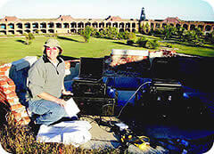 Rob Gibson at Fort Jefferson with camera equipment