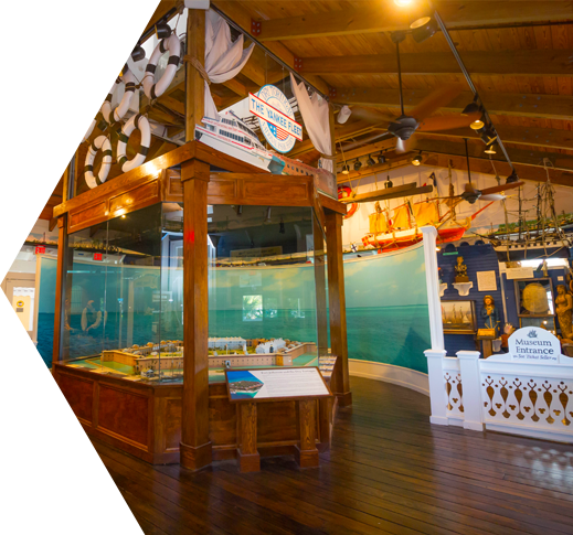 A scale model of Ft. Jefferson inside the Dry Tortugas Interpretive Center